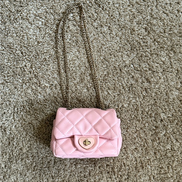 Source Unknown Other - Pink Quilted Chain Shoulder Bag (Childrens size)